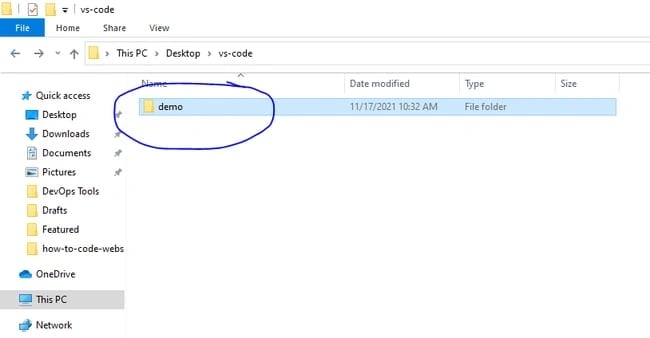code a website for free: html folder creation