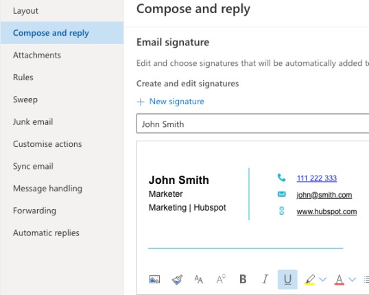 How to make an email signature on outlook on the web and outlook.com