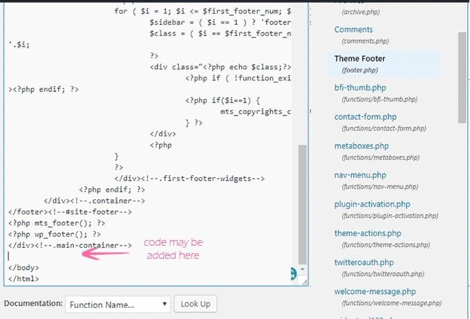 Add a code snippet to your theme’s footer.php file before the body and HTML closing tags to automatically open external links on your site in a new window