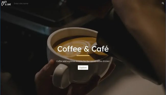google sites tutorial: Image shows how you can add a subtitle and button to add personality to your website