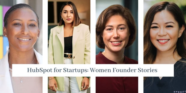 Group of four diverse women founders