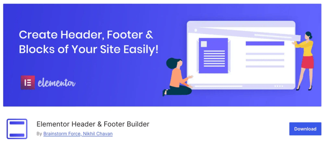 Elementor Header & Footer Builder WordPress plugin