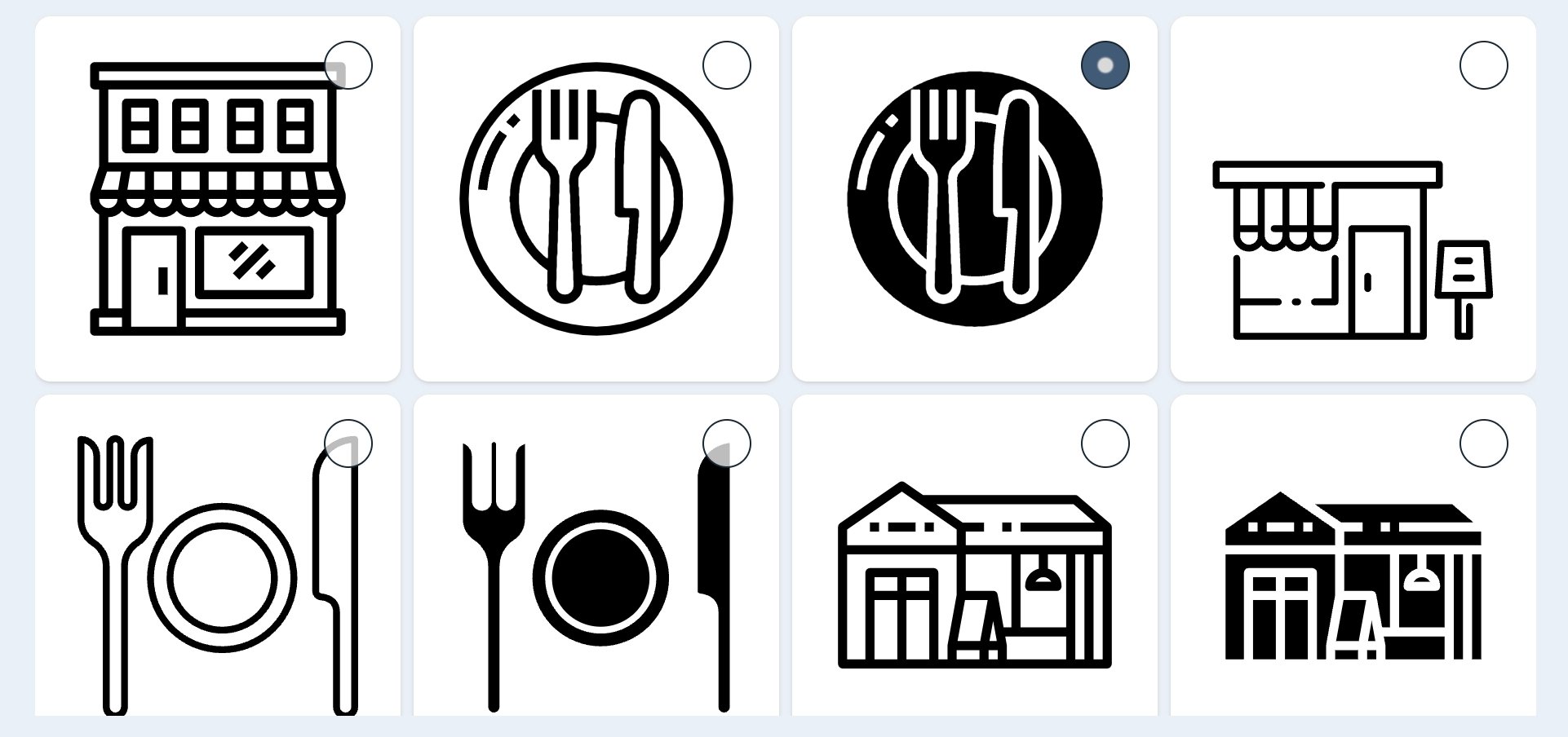 iconos en generador de logo