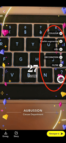 astuce snapchat de la superposition des filtres
