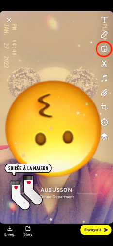 astuce snapchat avec stickers