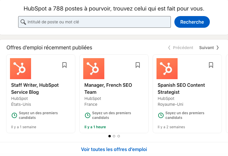 offres d'emploi sur LinkedIn