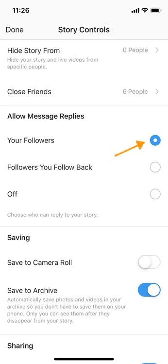 história das configurações de marketing do instagram