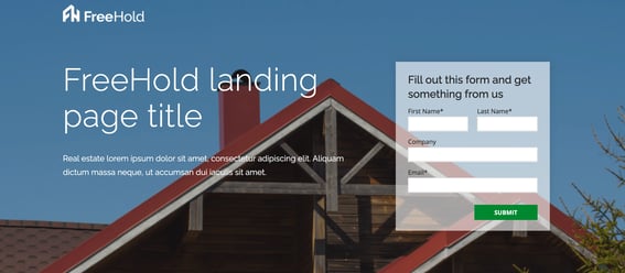 landing page de inmobiliaria