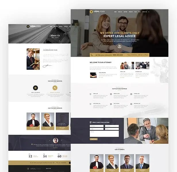LegalPower is one of the most useful and popular themes for law agencies, attorneys, and lawyers.