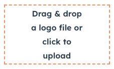 A drag & Drop space for a logo in an invoice