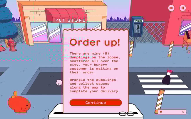 dumpling delivery: html page example 