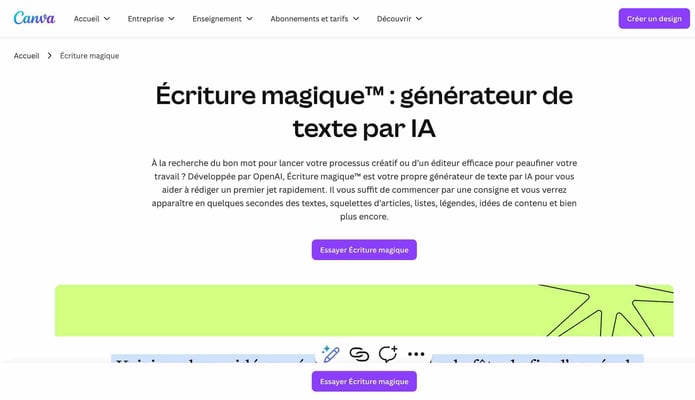 Canva Magic Write