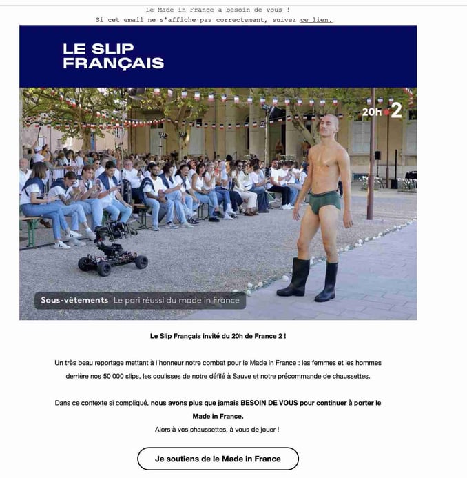 Newsletter Le Slip Français