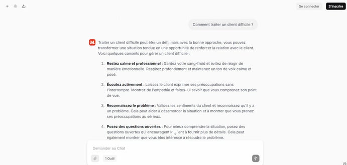 Outil IA_Le Chat test 2