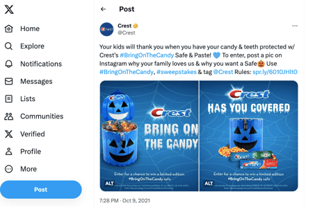 jeu concours halloween sur instagram et x