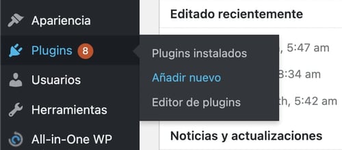 Cómo crear una tienda online en WordPress: Instalar plugin de WooCommerce