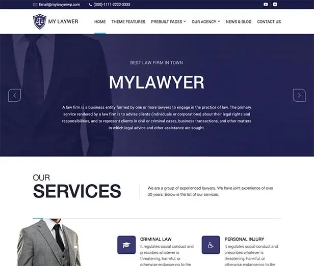 MyLawyer WordPress Theme