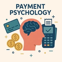 payment psychology illustration with coins, a credit card and a brain related to an invoice generator GPT