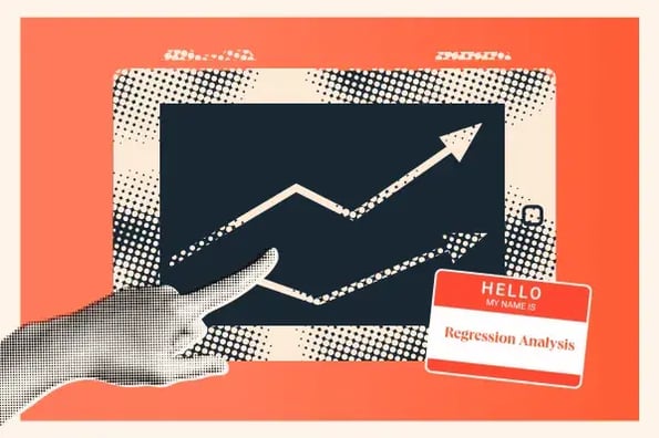 finger pointing to a graph with a nametag that says 