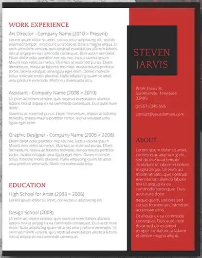 how to make a resume with picture in ms word resume templates for word: Reverse two-column resume template