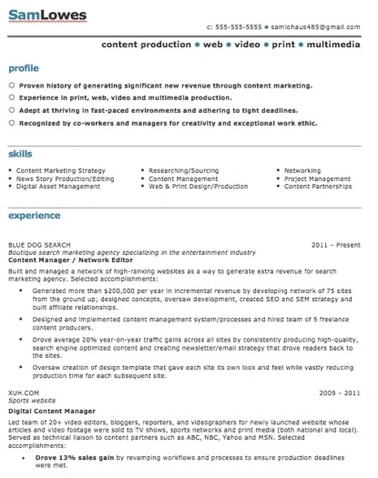 how to make a resume with picture in ms word resume templates for word: Content production resume template