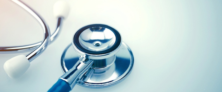 stethoscope sitting on table