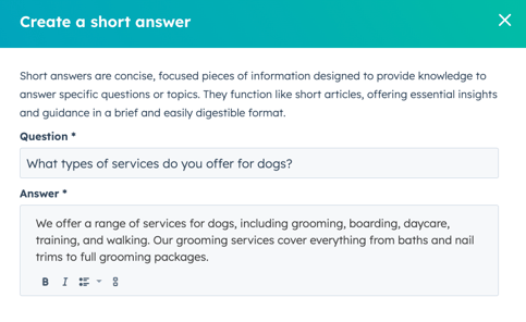 short answer
