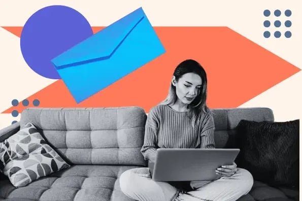 woman writes survey email subject lines