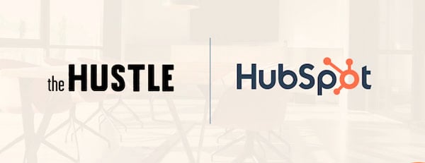 The Hustle and HubSpot logos 