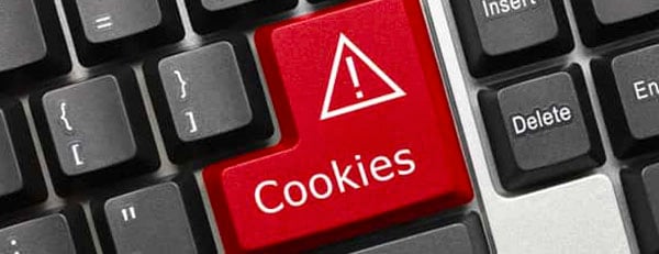 A key on a keyboard is red and says cookies