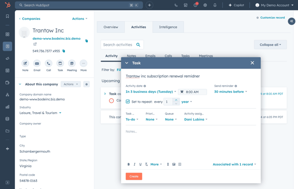 sync calendar with task