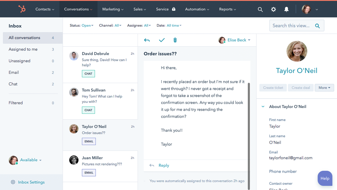 HubSpot Brings Bots, Live Chat, and Team Email to Growing Businesses for  Free with Launch of Conversations