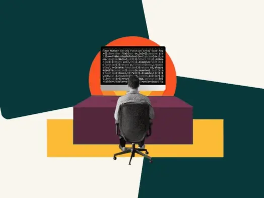 how to start coding for beginners; student coding on a computer
