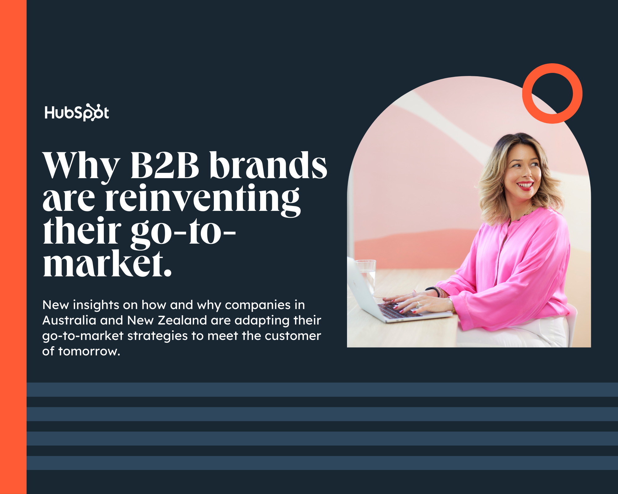 Report cover navy blue with white text reading: B2B brands are reinventing their go-to-market