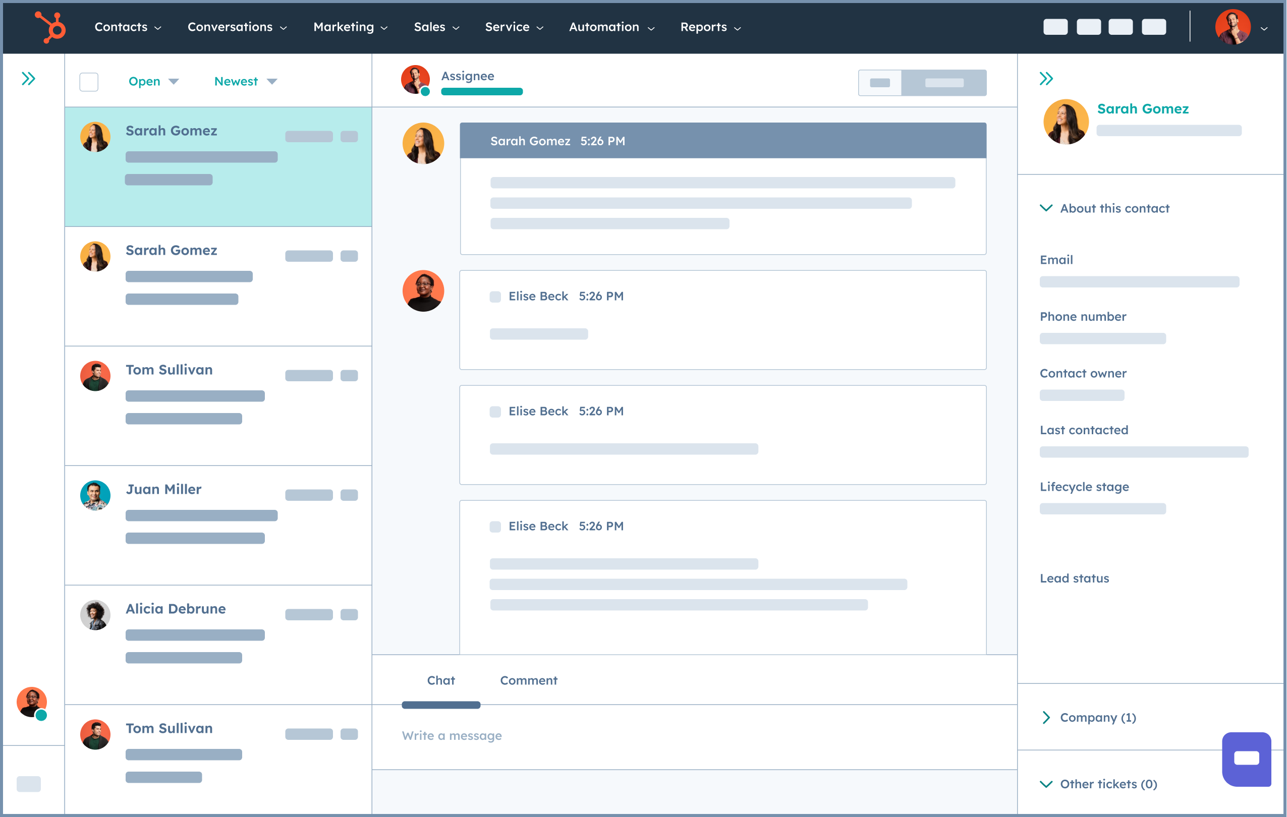 customer relationship management dashboard