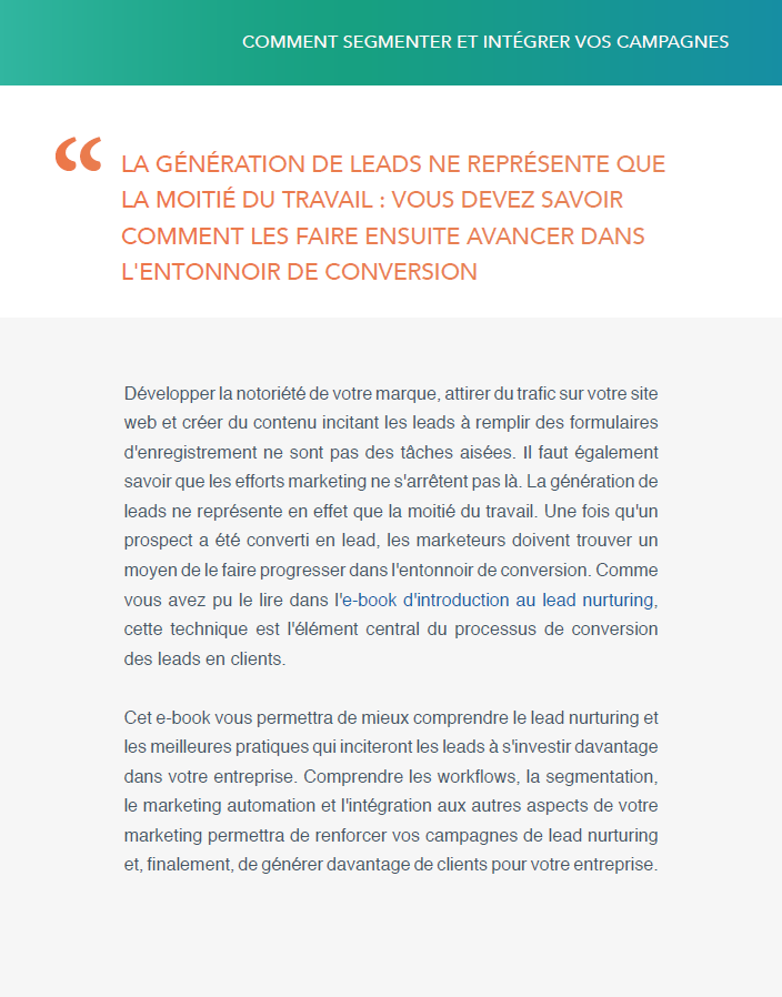 Lead nurturing 2