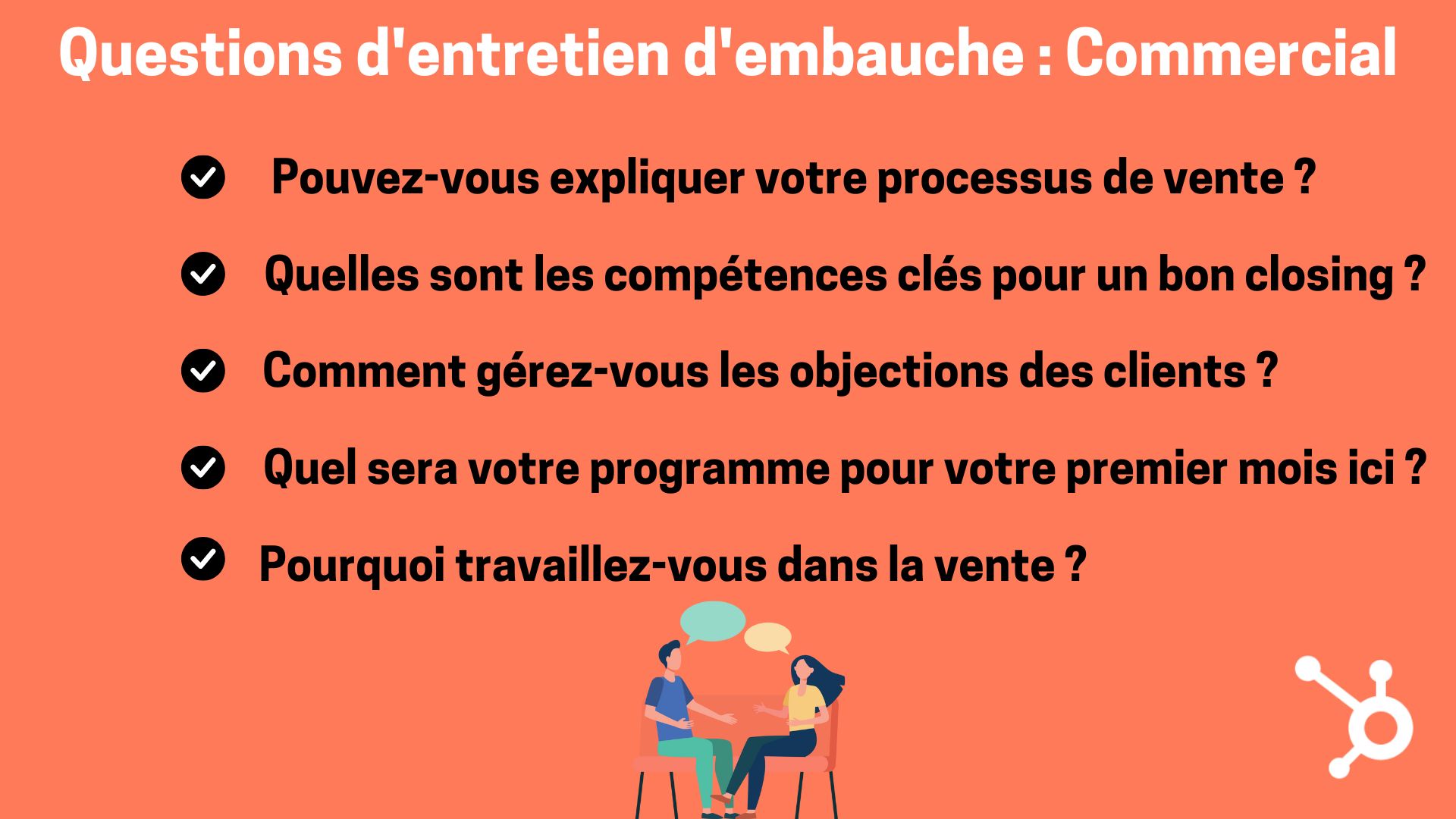 Questions d'entretien d'embauche pour un commercial