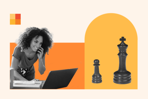 Business Development Strategy and Direction Concept with Chess