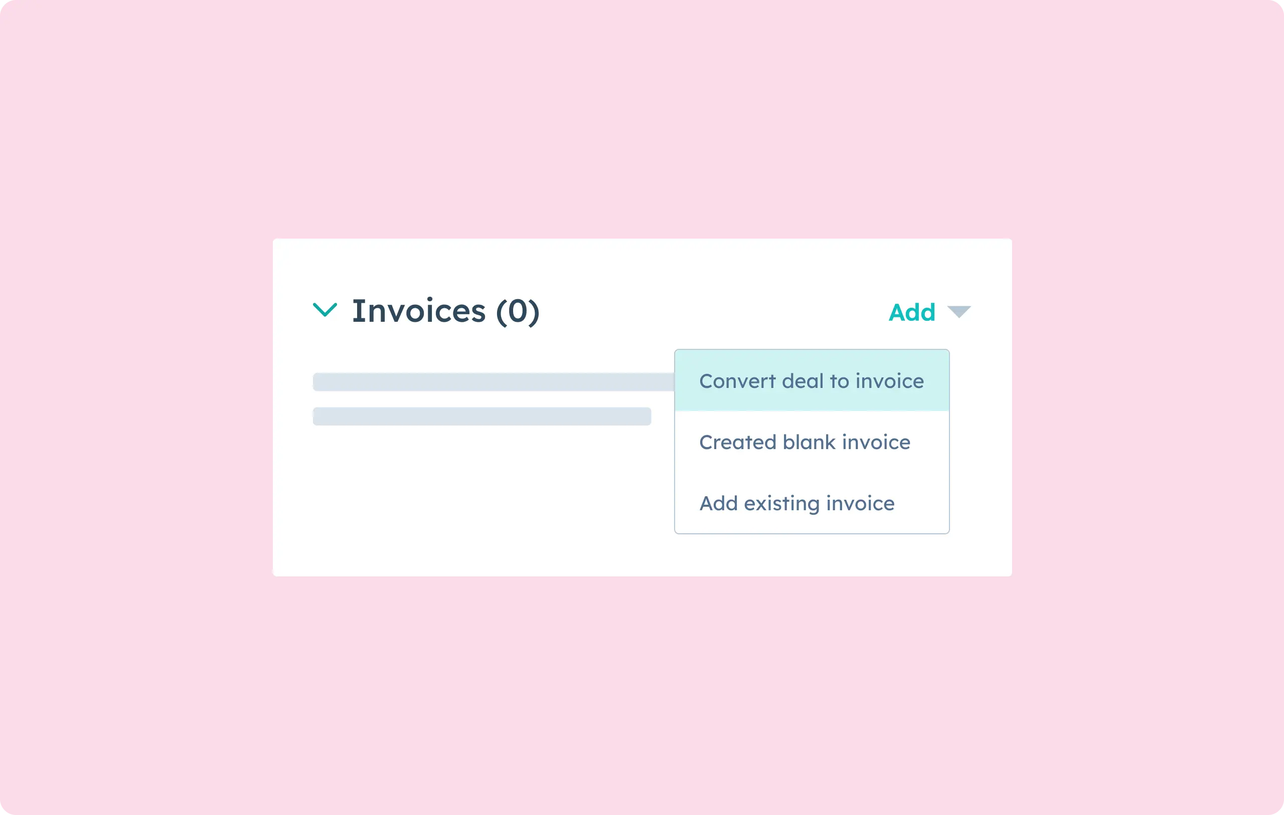 Convert deal to invoice