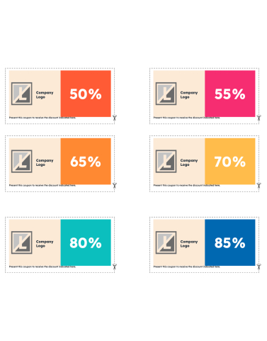 Discount coupons template for Google Slides