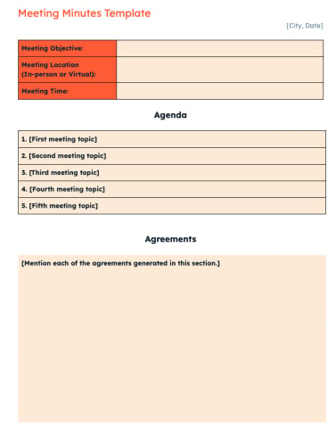 Meeting Minutes Templates for Word