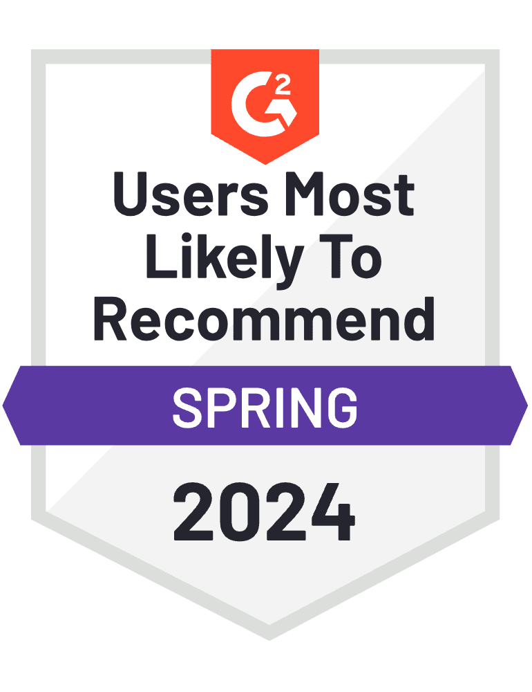 G2 badge fastest implementation small business spring 2023