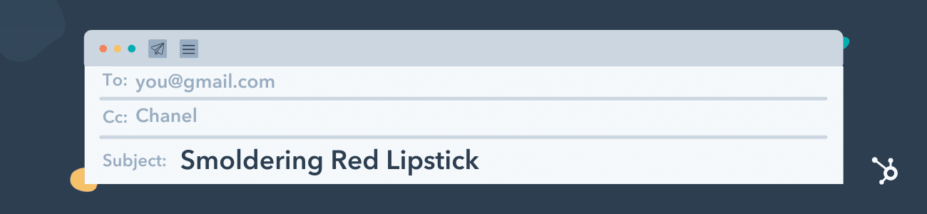 examples of catchy email subject lines: Chanel