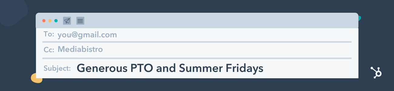 examples of catchy email subject lines: Mediabistro