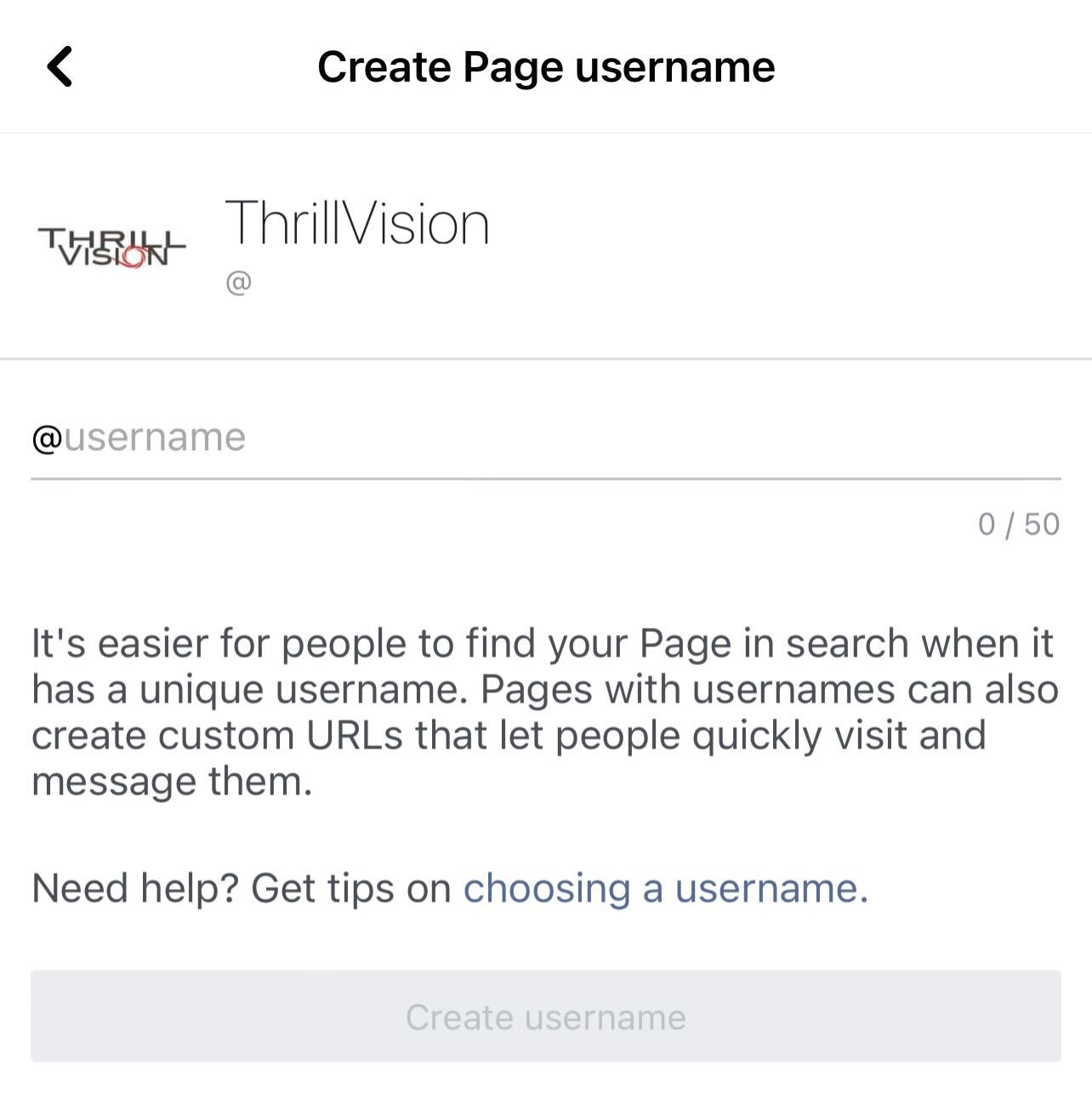How to create your facebook vanity URL step 2 How to create your facebook vanity URL step 2