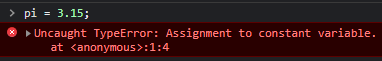 Trying to change an existing JavaScript constant and getting a TypeError