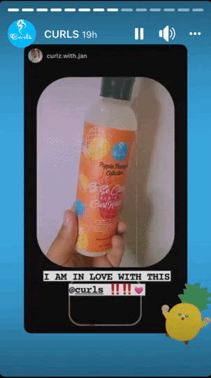 Curls Facebook Story Example
