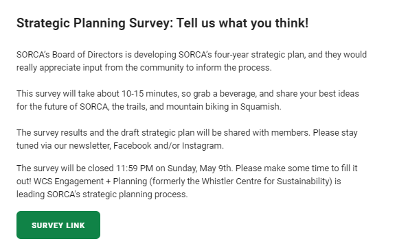 survey introduction example: SORCA