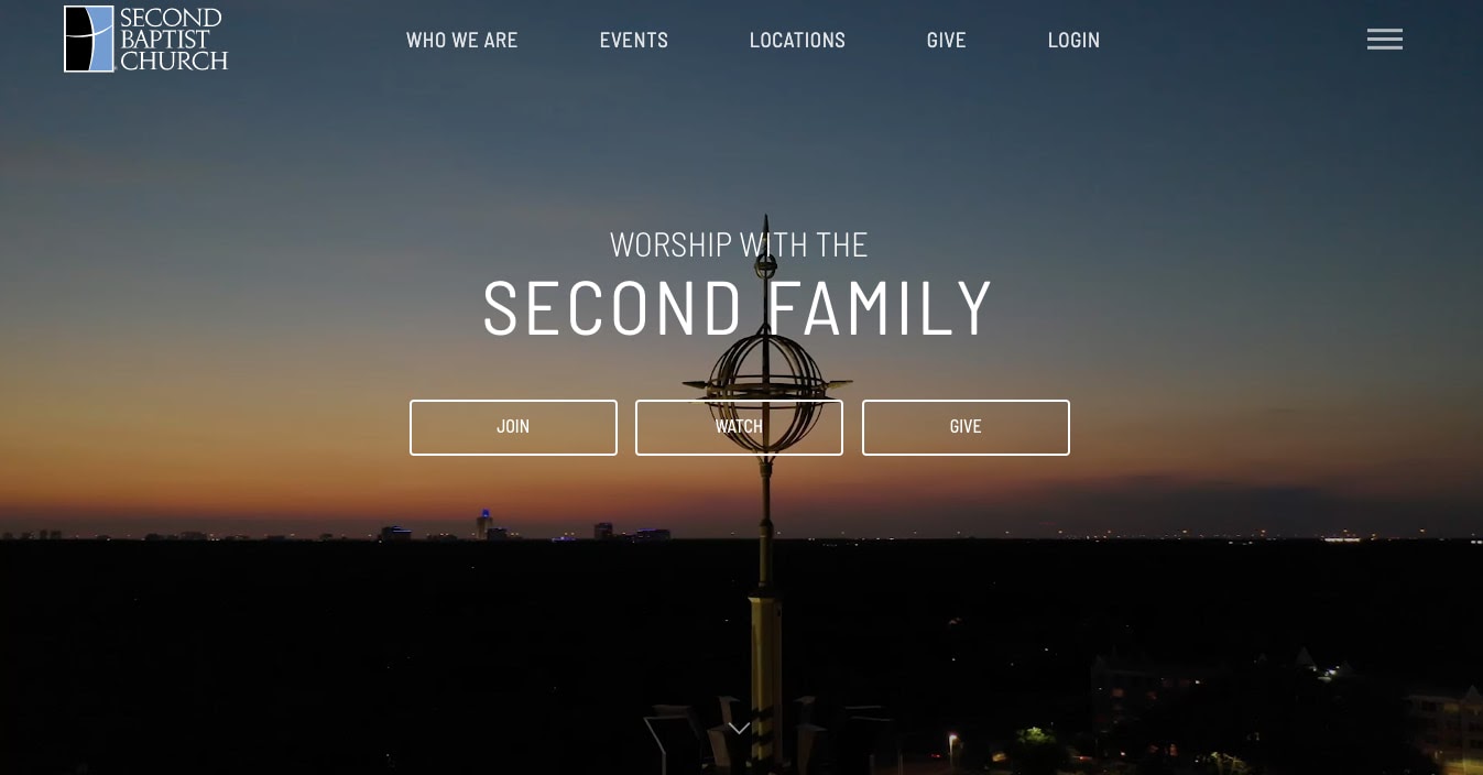 church websites: Second Baptist Church