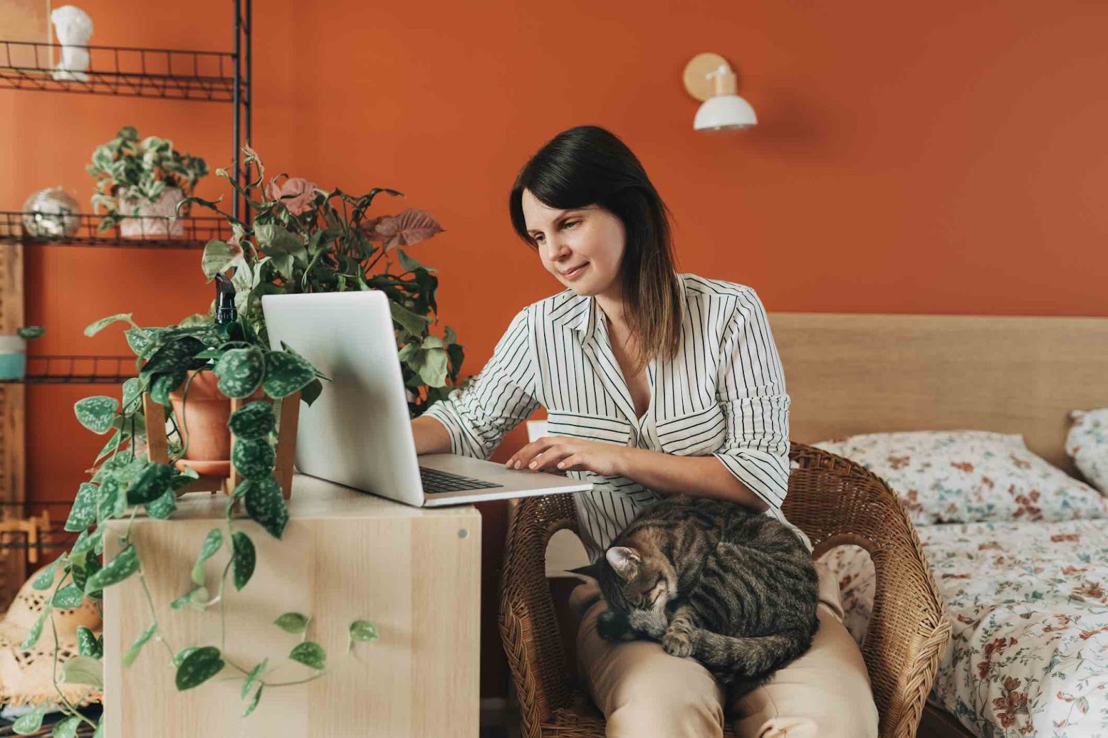 woman working on backend projects for her portfolio 